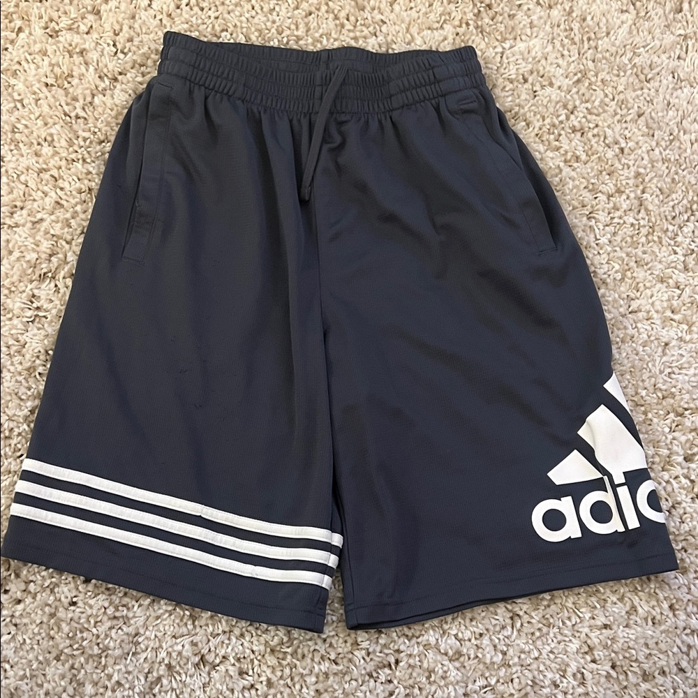 adidas Kids Dark Blue Shorts with White Accents